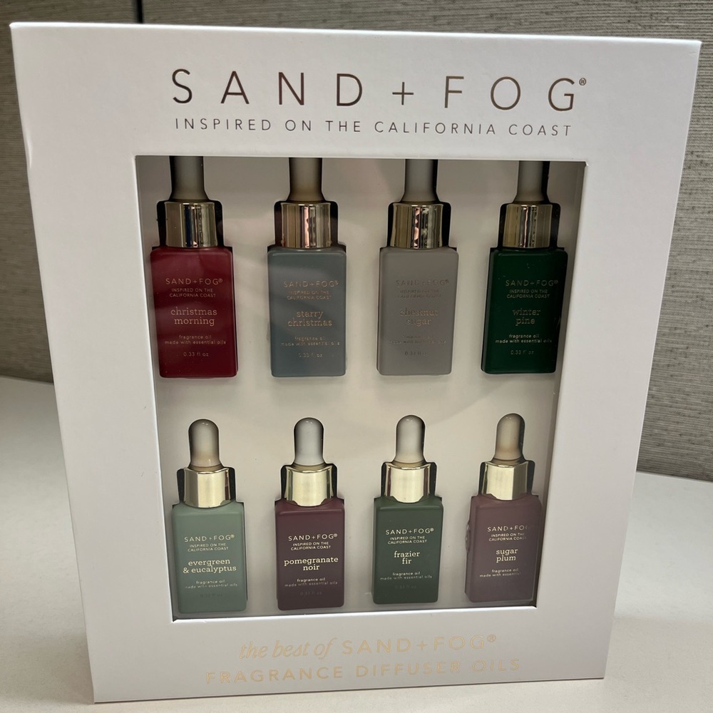 SAND+FOG Diffuser Oil 8 x 10mL Pack - Winter Scents - Highly Sought After